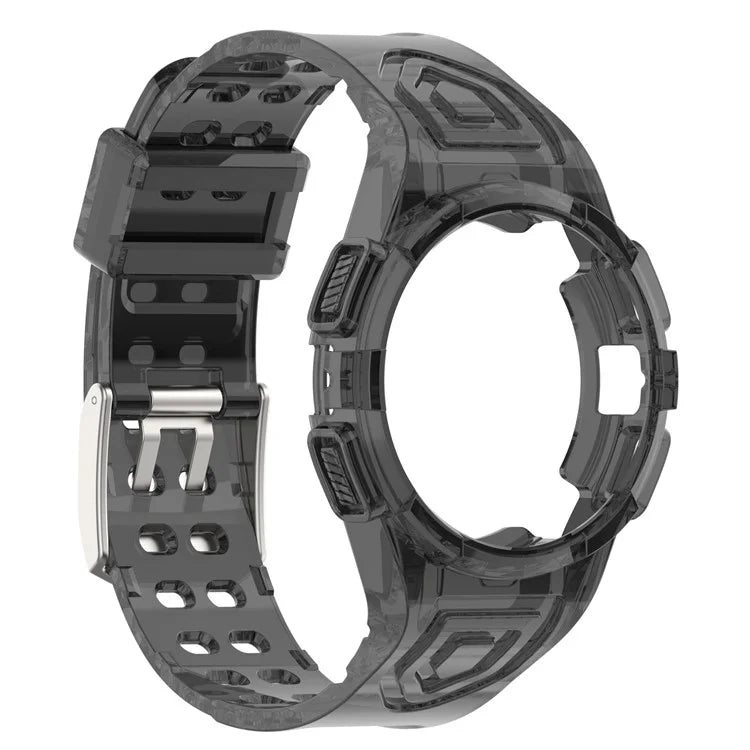 For Samsung Galaxy Watch4 40mm Silicone Watch Strap Wrist Band with Watch Case Black