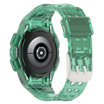 For Samsung Galaxy Watch4 44mm Silicone Watch Band Replacement Strap with Integrated Watch Case