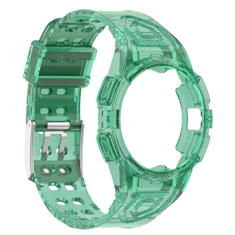 For Samsung Galaxy Watch4 44mm Silicone Watch Band Replacement Strap with Integrated Watch Case