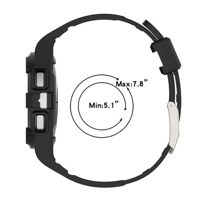 For Samsung Galaxy Watch4 44mm Silicone Watch Band Replacement Strap with Integrated Watch Case