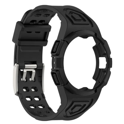 For Samsung Galaxy Watch4 44mm Silicone Watch Band Replacement Strap with Integrated Watch Case