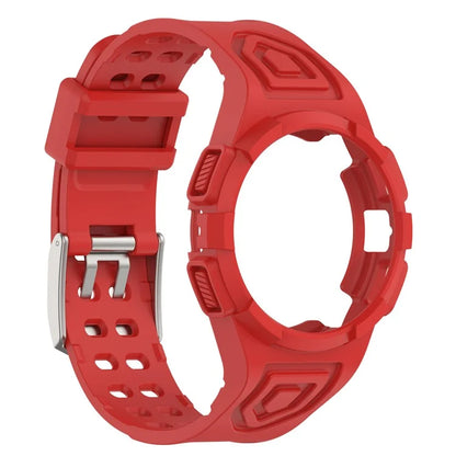 For Samsung Galaxy Watch4 44mm Silicone Watch Band Replacement Strap with Integrated Watch Case