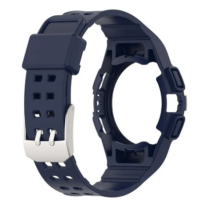 For Samsung Galaxy Watch4 44mm Silicone Watch Band Replacement Strap with Integrated Watch Case