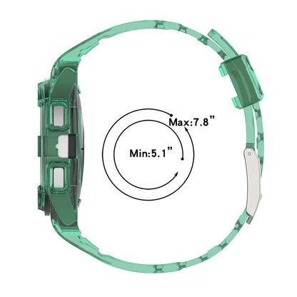 For Samsung Galaxy Watch4 44mm Silicone Watch Band Replacement Strap with Integrated Watch Case