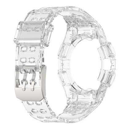 For Samsung Galaxy Watch4 44mm Silicone Watch Band Replacement Strap with Integrated Watch Case