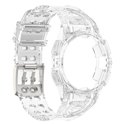 For Samsung Galaxy Watch4 44mm Silicone Watch Band Replacement Strap with Integrated Watch Case