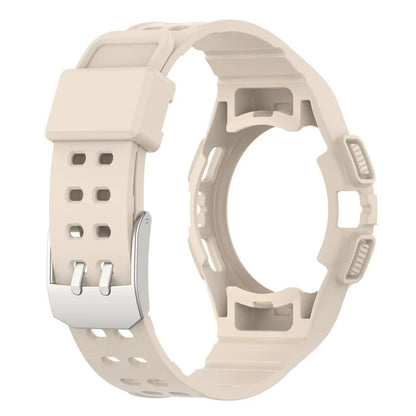 For Samsung Galaxy Watch4 44mm Silicone Watch Band Replacement Strap with Integrated Watch Case
