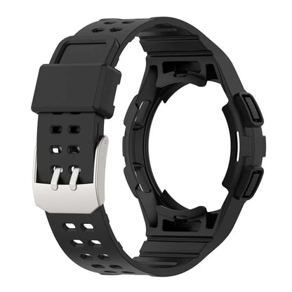For Samsung Galaxy Watch4 Classic 46mm Silicone Watch Band Ajustable Strap with Integrated Watch Case
