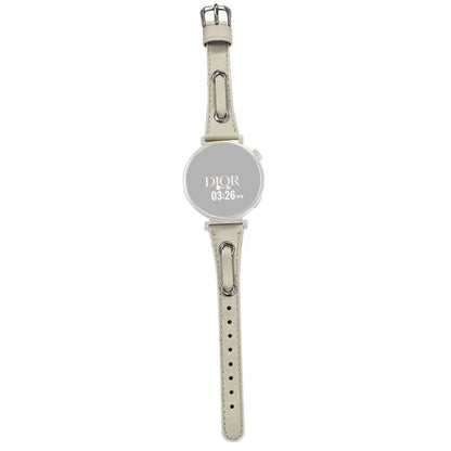 For Huawei Watch GT 4 41mm / Garmin Venu 3S Watch Band 18mm Leather Wrist Straps