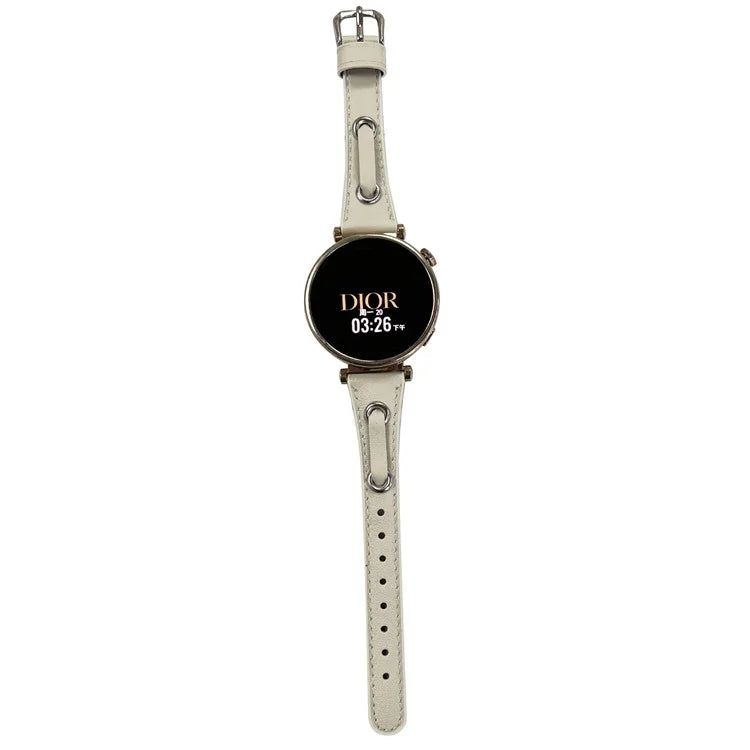 For Huawei Watch GT 4 41mm / Garmin Venu 3S Watch Band 18mm Leather Wrist Straps