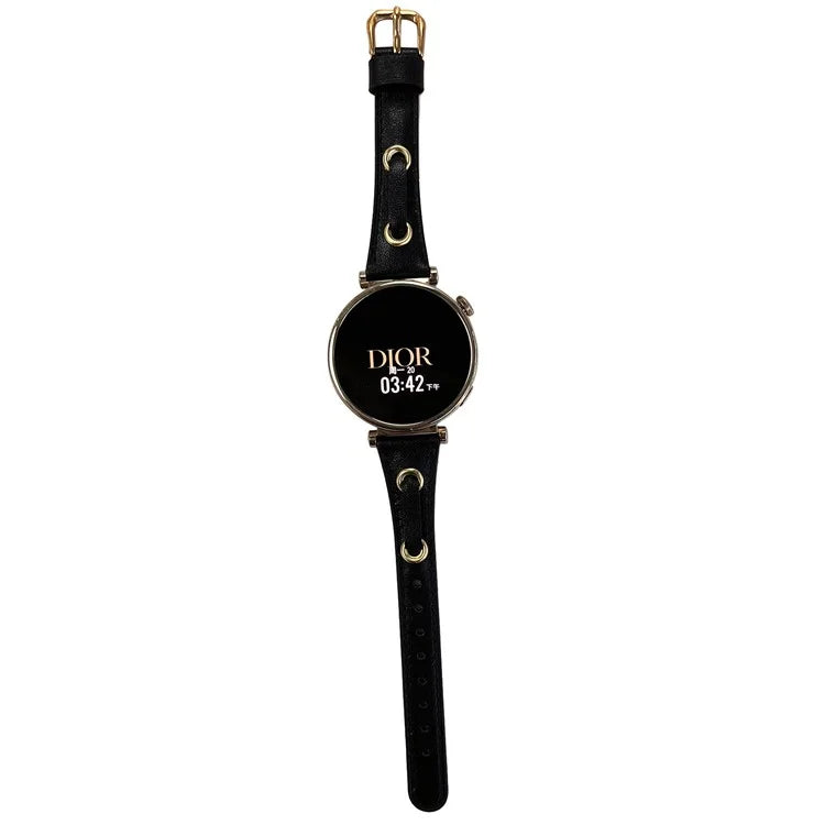 For Huawei Watch GT 4 41mm / Garmin Venu 3S Watch Band 18mm Leather Wrist Straps