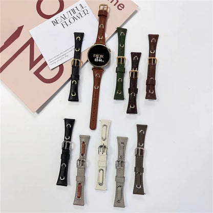 For Huawei Watch GT 4 41mm / Garmin Venu 3S Watch Band 18mm Leather Wrist Straps