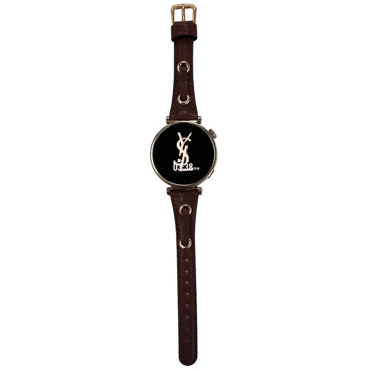 For Huawei Watch GT 4 41mm / Garmin Venu 3S Watch Band 18mm Leather Wrist Straps