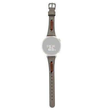 For Huawei Watch GT 4 41mm / Garmin Venu 3S Watch Band 18mm Leather Wrist Straps