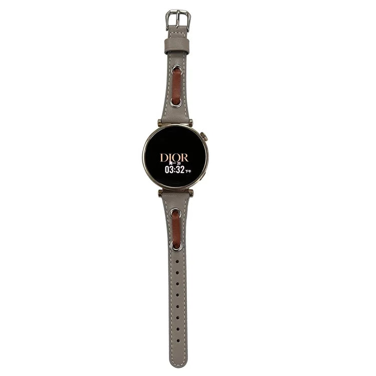 For Huawei Watch GT 4 41mm / Garmin Venu 3S Watch Band 18mm Leather Wrist Straps
