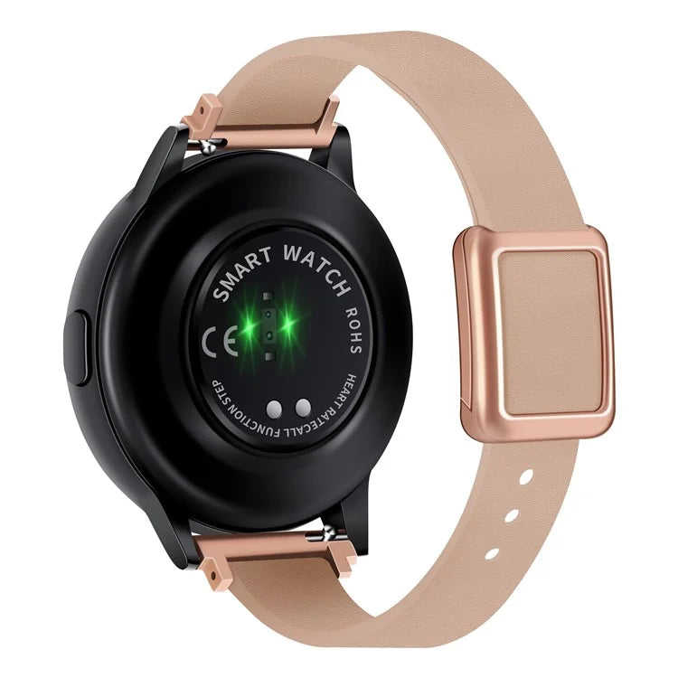 For Samsung Galaxy Watch6 Classic 47mm 43mm Watch Band 20mm Leather Strap with Magnetic Folding Buckle