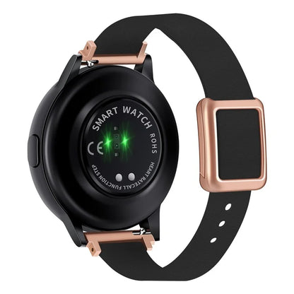 For Samsung Galaxy Watch6 Classic 47mm 43mm Watch Band 20mm Leather Strap with Magnetic Folding Buckle