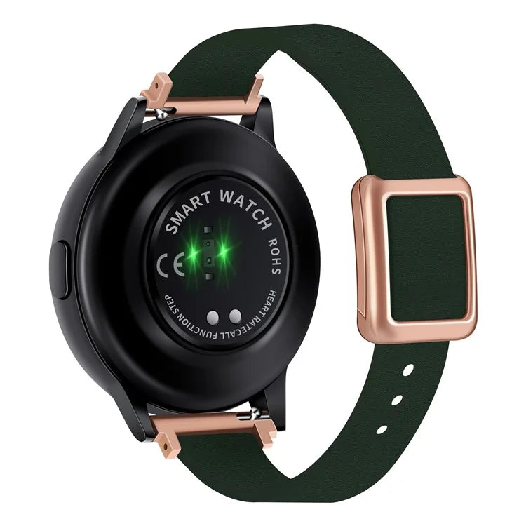 For Samsung Galaxy Watch6 Classic 47mm 43mm Watch Band 20mm Leather Strap with Magnetic Folding Buckle