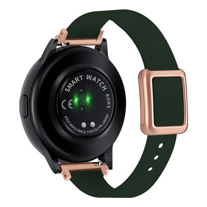 For Samsung Galaxy Watch6 Classic 47mm 43mm Watch Band 20mm Leather Strap with Magnetic Folding Buckle