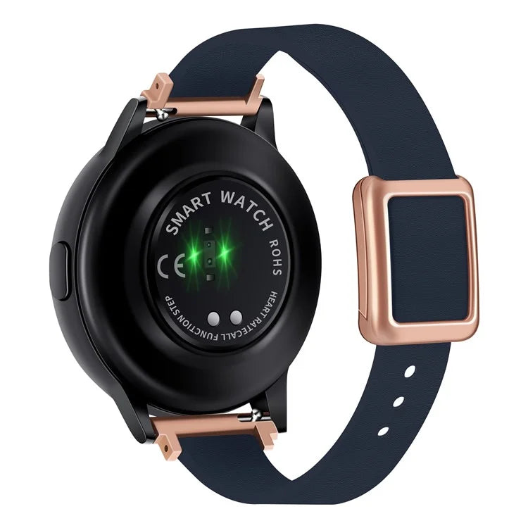 For Samsung Galaxy Watch6 Classic 47mm 43mm Watch Band 20mm Leather Strap with Magnetic Folding Buckle