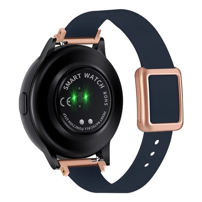 For Samsung Galaxy Watch6 Classic 47mm 43mm Watch Band 20mm Leather Strap with Magnetic Folding Buckle