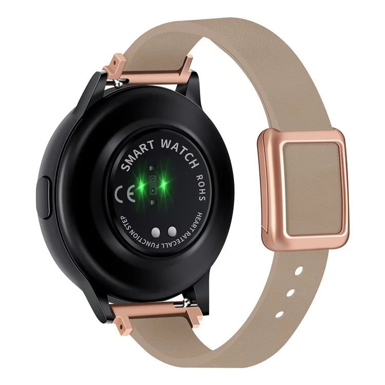 For Samsung Galaxy Watch6 Classic 47mm 43mm Watch Band 20mm Leather Strap with Magnetic Folding Buckle