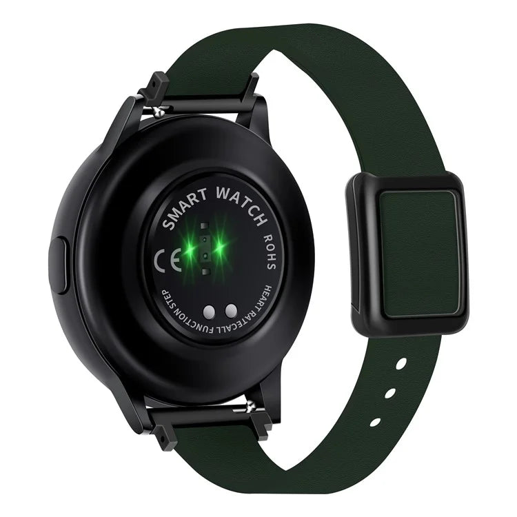 For Samsung Galaxy Watch6 Classic 47mm 43mm Watch Band 20mm Leather Strap with Magnetic Folding Buckle