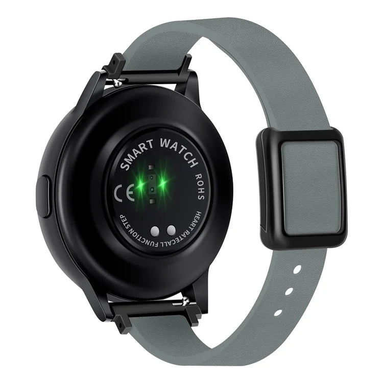 For Samsung Galaxy Watch6 Classic 47mm 43mm Watch Band 20mm Leather Strap with Magnetic Folding Buckle