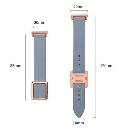For Samsung Galaxy Watch6 Classic 47mm 43mm Watch Band 20mm Leather Strap with Magnetic Folding Buckle
