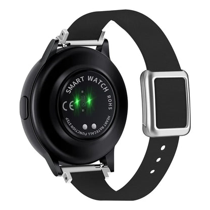 For Samsung Galaxy Watch6 Classic 47mm 43mm Watch Band 20mm Leather Strap with Magnetic Folding Buckle