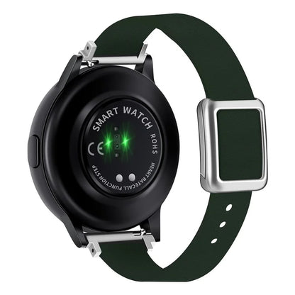 For Samsung Galaxy Watch6 Classic 47mm 43mm Watch Band 20mm Leather Strap with Magnetic Folding Buckle
