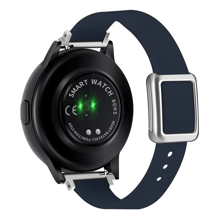 For Samsung Galaxy Watch6 Classic 47mm 43mm Watch Band 20mm Leather Strap with Magnetic Folding Buckle