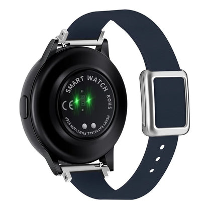 For Samsung Galaxy Watch6 Classic 47mm 43mm Watch Band 20mm Leather Strap with Magnetic Folding Buckle