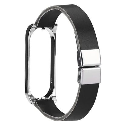 For Xiaomi Mi Band 7 / Band 7 NFC Leather Watch Strap with Watch Case