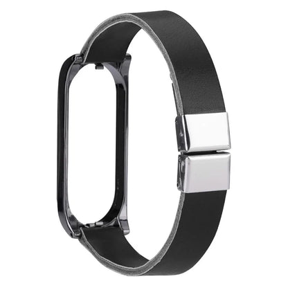 For Xiaomi Mi Band 7 / Band 7 NFC Leather Watch Strap with Watch Case