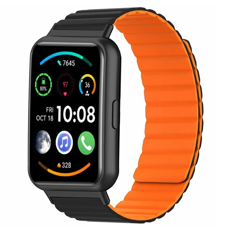 For Huawei Watch Fit 2 Magnetic Watch Strap Silicone Adjustable Wristband