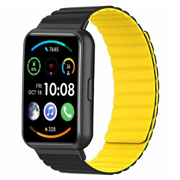 For Huawei Watch Fit 2 Magnetic Watch Strap Silicone Adjustable Wristband