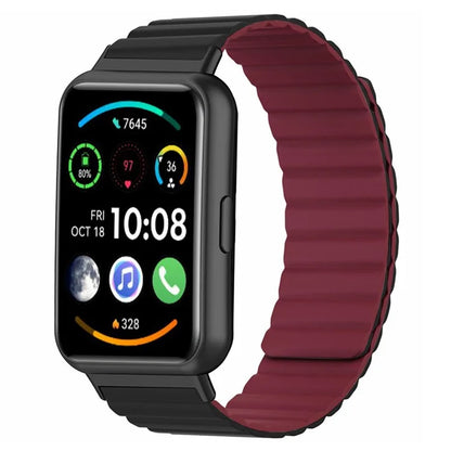 For Huawei Watch Fit 2 Magnetic Watch Strap Silicone Adjustable Wristband