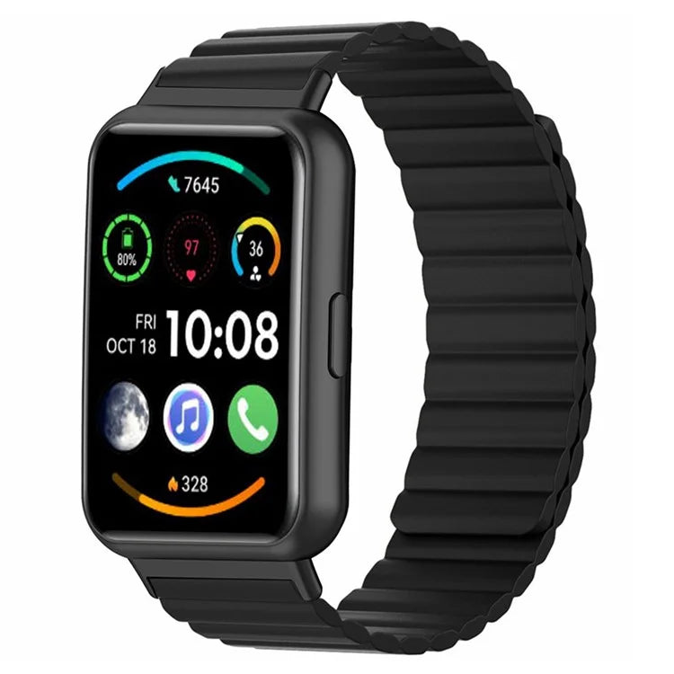 For Huawei Watch Fit 2 Magnetic Watch Strap Silicone Adjustable Wristband