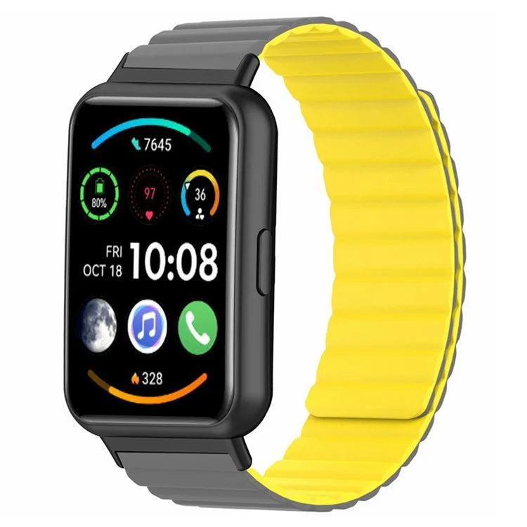 For Huawei Watch Fit 2 Magnetic Watch Strap Silicone Adjustable Wristband