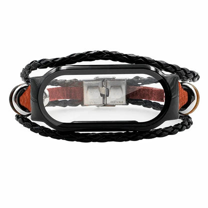 For Xiaomi Smart Band 8 / Smart Band 8 NFC Retro Beads Wrist Strap with Watch Case and Tempered Glass Screen Protector