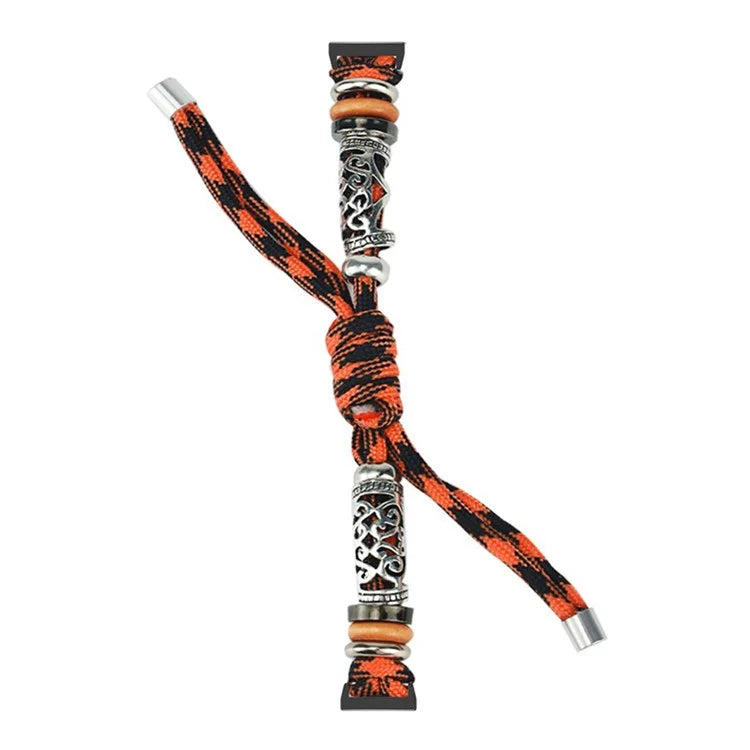 For Keep B4 / Huawei Watch Fit mini Beads Bracelet Braided Watch Band Strap Orange Camo