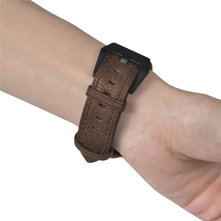 For Huawei Watch Fit / Watch Fit Special Edition Strap Genuine Cow Leather Retro Watch Band