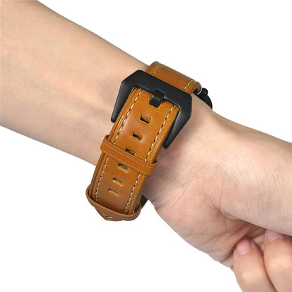 For Huawei Watch Fit / Watch Fit Special Edition Strap Genuine Cow Leather Retro Watch Band