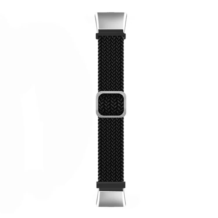 For OPPO Watch Free Replacement Strap Braided Elastic Fabric Watch Band with Silver Connector