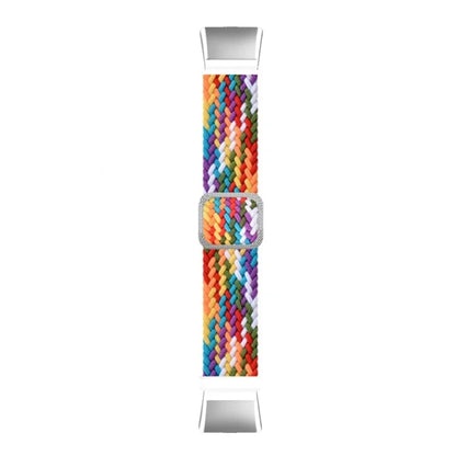 For OPPO Watch Free Replacement Strap Braided Elastic Fabric Watch Band with Silver Connector