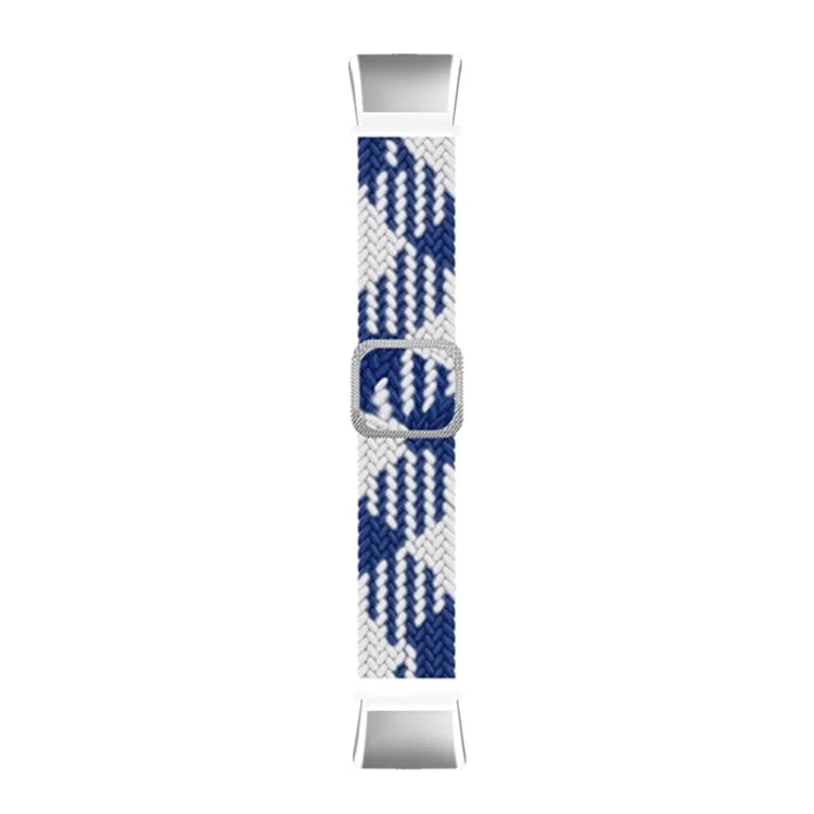 For OPPO Watch Free Replacement Strap Braided Elastic Fabric Watch Band with Silver Connector