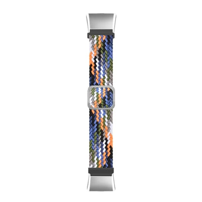 For OPPO Watch Free Replacement Strap Braided Elastic Fabric Watch Band with Silver Connector