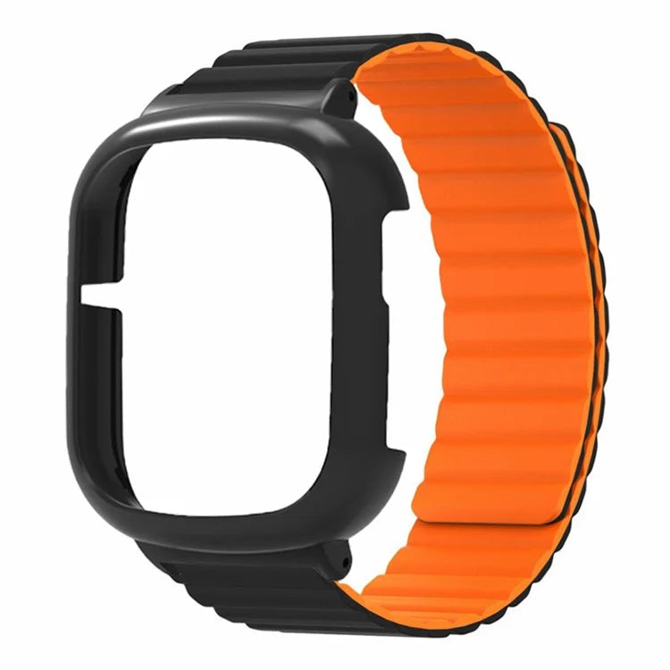 For Honor Watch 4 Silicone Watch Band Magnetic Wrist Strap with PC Watch Case