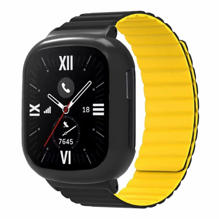 For Honor Watch 4 Silicone Watch Band Magnetic Wrist Strap with PC Watch Case